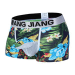 3 Pack Men's Ice Silk Trunks with Separated Pouch Design