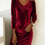 Beatrice - Loose Fitting Velvet Dress