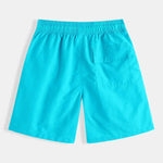 Men Shinny Plain Waterproof Swim Trunks