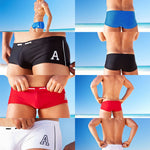 Sexy Men Drawstring Print Quick Dry Swim Trunks