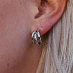 Modern Double Hoop Earrings
