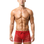 2 Pack Men's Hollow Out Breathable Lounge Sports Shorts