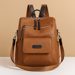 Anti-theft leather travel backpack for women | Sophie