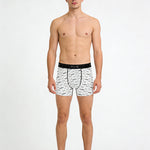 4 Pack Men's Ice Silk Trendy Prints Comfortable Smooth Touch Boxer Briefs
