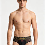 Men's Breathable With Patchwork Design Supportive Fit Briefs