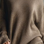 Holly | Brown Vintage Style Knit Mini Dress