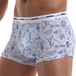 6 Pack Men's U Convex Modal Print Breathable Trunks