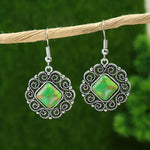 Silver Mandala Earrings & Matching Necklace