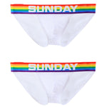 2 Pack Men's Rainbow Mesh Lightweight Breathable Bikinis
