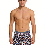 6 Pack Men's Casual Comfort Versatile & Stylish Trendy Prints Boxer Briefs