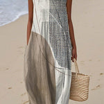 Rosenda - Summer Dress with Abstract Geometric Print