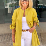 CÉLINA™ - Classy Long Shirt Jacket