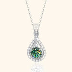 Radiant Emerald Teardrop Necklace