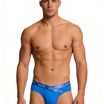 2 Pack Men's Sporty Letter Print Supportive Low-Rise Ice Silk Skin-Friendly Bikini