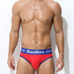 3 Pack Men's Low-Rise Sports Breathable Fitness Hip-Lifting Cotton Briefs
