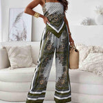 Carolanne | Vacation Ready Stylish Lace-Up Vest & Pants Two-Piece Set Dress