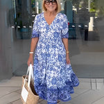 Ellie | Graceful V-Neck Floral Dress
