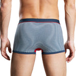 Men's Striped Cotton Sports Boxer Briefs