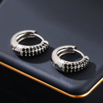 Vintage Geometric Onyx Earrings