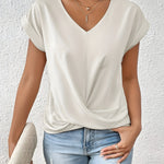 BELLA | Classic Twist Detail V-Neck Top
