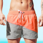 Men Casual Spell Color Sports Board Shorts