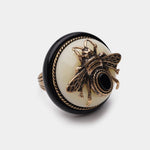 BeeQueen Vintage Natural Agate Ring