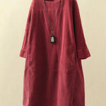 BRIDIE™ - Relaxed Fit Corduroy Midi