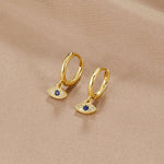 Eye Drop Gold Earrings