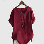 Elisavie | Comfortable Short Sleeve Blouse