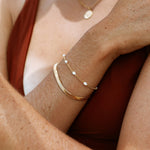 Golden Harmony Pearl Bracelet