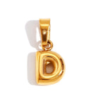 Trendy Bubble Letter Pendant Necklace