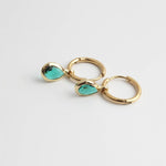 Dana Sleek Oval  Stone Earrings