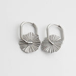 Toned Scalloped Hoop Earrings
