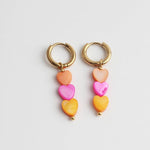 Triple Heart Earrings