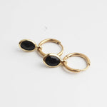 Dana Sleek Oval  Stone Earrings