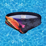 Men's Youth Training Fashion Print Swim Brief