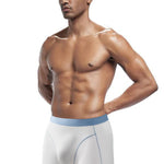 2 Pack Men's Ice Silk Sports Anti-Chafing Extended-Length Boxers Briefs