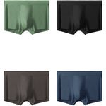 4 Pack Men's Ice Silk Seamless Trunks Underwear