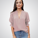MONICA™ – Chic V-Neck Blouse