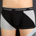 FreeLonger Men's Big Pouch Breathable Seamless Trunks