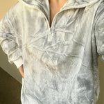 INGRID™ - Women’s Casual Zip-Up Front Leopard Print Sweatshirt Long Sleeve