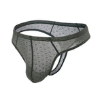 2 Pack Men's Low-Rise Solid Color Moisture-Wicking Sexy Light Compression Thongs