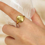 Retro Octagram Zirconia Ring