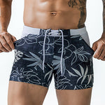 Men Sexy Floral Print Swim Trunks