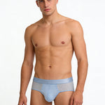 4 Pack Men's Breathable Mesh Solid Sheer & Sexy Wide Waistband Briefs