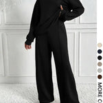 BETH™ - Casual Solid Color Sweatshirt & Pants Set for Outdoor Comfort