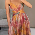 Maeve | Elegant Halter Print Dress