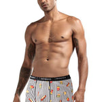 4 Pack Men's Printed Quick-Dry Fabric Stretch Fit Lightweight Trunks