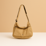 Canvas shoulder bag with outer pocket for women | Grace