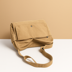 Canvas shoulder bag with outer pocket for women | Grace